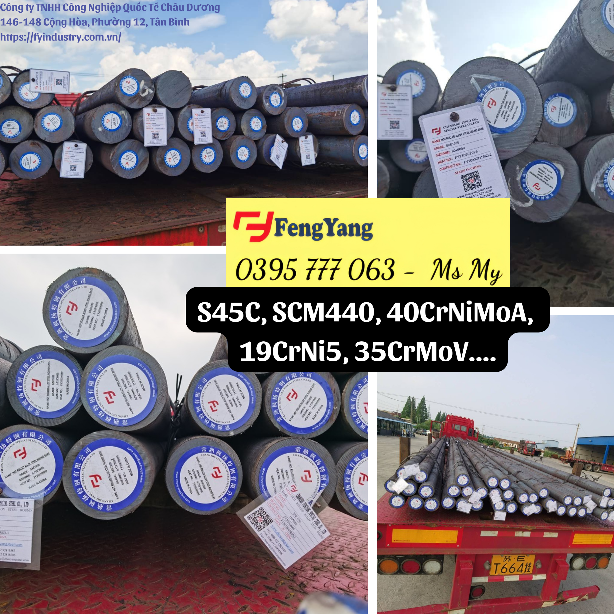 THÉP TRÒN ĐẶC S45C, SCM440,  40CrNiMoA, 19CrNi5, 35CrMoV....